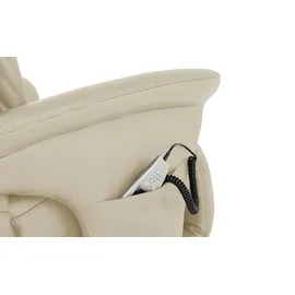 HIMOLLA Sessel 7418 Leder 81 x 111 x 95 cm Beige elektrisch mit Massagefunktion