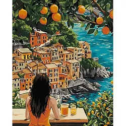 Malen nach Zahlen auf Leinwand "Orangenbaum", 40 x 50 cm