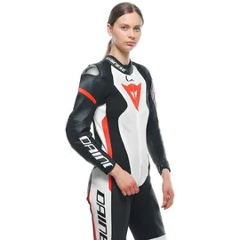 Dainese Grobnik 1-tlg. schwarz/weiß/neon-rot 42