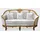Casa Padrino Couch Antik 2-Sitzer Weiß / Gold