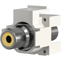 EFB-Elektronik EFB EB495 Keystone Einbauadapter Cinch weiß, gelber Ring