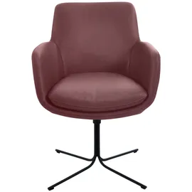 K+W Komfort & Wohnen Pego Drehstuhl Schwarz/Rot