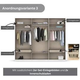 Rauch Drehtürenschrank KOLUNA 271 x 229 x 54 cm Grau