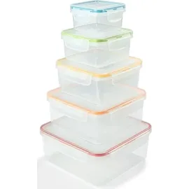 Lock & Lock Frischhaltedose quadratisch weiß 1,2 l 5-teilig