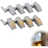 Zolara 8 Stück LED Schrankleuchten, Schrankbeleuchtung, Schrankleuchte 4 warm 4 kalt, Geeignet für Beleuchtung von Schränken, Küche, Schlafzimmer und Kleiderschrank