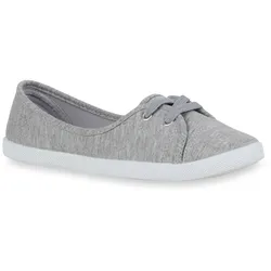 Damen Sportliche Ballerinas in Hellgrau