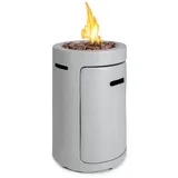 Blumfeldt Crete Gas-Feuerstelle, 13 kW Flüssiggas, Edelstahl,