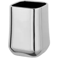 Schöner Wohnen SCHÖNER WOHNEN-Kollektion Zahnputzbecher Adine Keramik Silber Chrom
