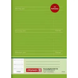 BRUNNEN Hausaufgabenheft A6 24 Blatt Perforation 1046910
