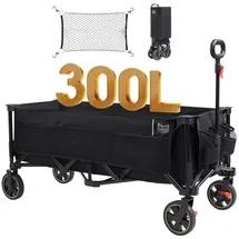 Timber Ridge Bollerwagen Faltbar 300L 160KG schwarz