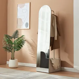 [en.casa] Garderobenspiegel Kuonta 165 x 40 x 51 cm Sandfarben
