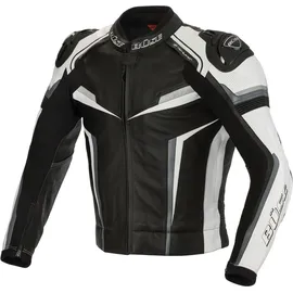 BÜSE Lederjacke Schwarz/Weiß/Grau 50