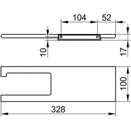 Keuco Edition 400 Alu si-elox, mit Ablage, offene Form