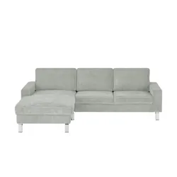 Ecksofa  Coline , grau , Maße (cm): B: 258 H: 86 T: 184