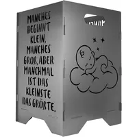 EXTRAVAGANT® Feuertonne Feuerstelle Feuerkorb Feuersäule für den Garten Terrasse Geschenk zur Geburt Babypinkelgeschenk Babyparty Pinkelparty Kopfwaschen Stahl Rostoptik Unikat Edelrost