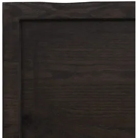 vidaXL Waschtischplatte Dunkelbraun 140x60x(2-4)cm Massivholz