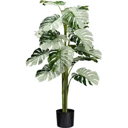 Künstliche Zimmerpflanze CREATIV GREEN "Monstera Variegata Halfmoon", grün, H:115cm, Kunstpflanzen, mit außergewöhnlichem Blattwerk