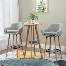 Homcom Barhocker 55 x 48 x 100 cm Beige
