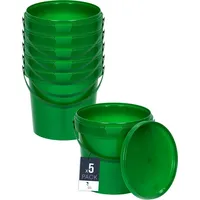 Benbow Eimer mit Deckel 1l Grün - lebensmittelecht, stabil,