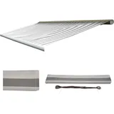 MCW Ersatz-Bezug für Markise H123 4,5 x 3 m Grau/Weiß