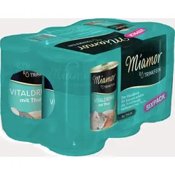 Miamor Trinkfein Vitaldrink Sixpack 6 x 135 Milliliter Katzennahrungsergänzung Thunfisch Sixpack