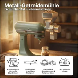 MMobiel Getreidemühlen-Aufsatz 12 Mahlgrade beige/weiß