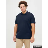 Jack & Jones PlusSize Poloshirt JJEAUSTIN POLO SS NOOS PLS mit Polokragen blau 4XL (66/68)