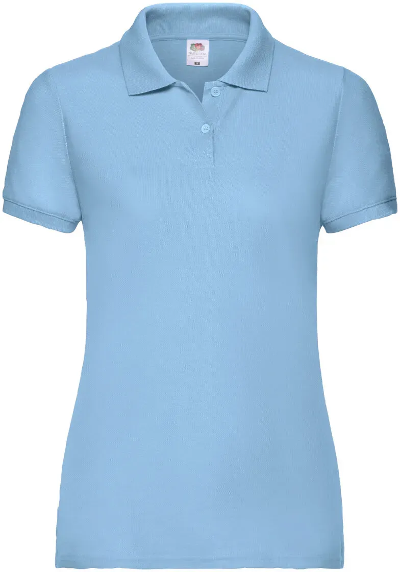 Fruit of the Loom - 65/35 Damen Poloshirt aus Mischgewebe - Sky Blue / L