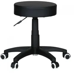 KADIMA DESIGN Büro- und Kosmetikhocker mit Leder-Optik, 360° drehbar, höhenverstellbar 44-55 cm, stabil