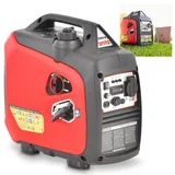 HECHT Inverter 2000 Watt Stromerzeuger Notstromaggregat – 4 Liter Benzin Tank – 6 Stunden Laufzeit – leise – Mobile Stromversorgung auch für spannungssensible Geräte wie Laptop, Handy, TV & Co.