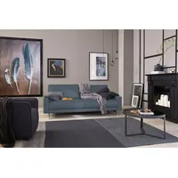 Creation BY ROLF BENZ 2-Sitzer CR.450, Designsofa, Loungesofa, bequem und elegant, Armlehne niedrig, Fuß chromfarben glänzend, Breite 164 cm blau|grau