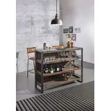 GUTMANN FACTORY Barschrank Titan 140 x 105 x 52 cm Braun