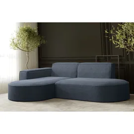 Kaiser Möbel Ecksofa, Sofa L form, Couch L form MODENA L STUDIO stoff Neve Blau Links