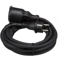 Perel GUMMI-VERLÄNGERUNGSKABEL - 5 m - 3G1.5 - STECKER-TYP