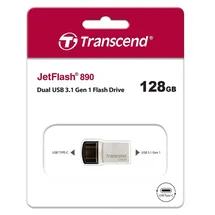 Transcend JetFlash 890 128 GB silber USB 3.1