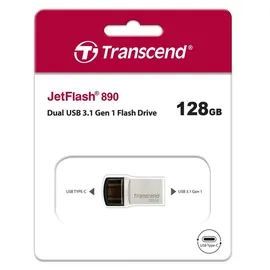 Transcend JetFlash 890 128 GB silber USB 3.1
