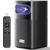 Osoeri Mini Beamer, Mini Projektor 4K, 1080P, Bluetooth, WLAN, Autofokus, 4P Leiter Portable Smart Projector, DLP Videoprojektor Mit 2 * 10 W 3D-Lautsprecher, Staubdichte Full HD Beamer 4K Android TV