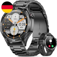 TIFOZEN Smartwatch Herren, 1,52'' Robuste Fitnessuhr Rund Mit 500Mah Langer Akku