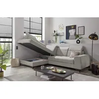 Ed exciting design "Rockdale L-Form mit Bettfunktion, Bettkasten", grau