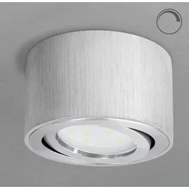 SSC-LUXon CELI-1A LED Aufputzleuchte dimmbar - 3 Lichtfarben einstellbar - runder Aufbauspot Alu schwenkbar 230V 6 Watt