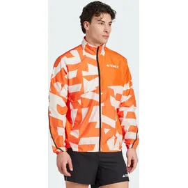 adidas TERREX Multi Printed Windjacke weiß|orange 2XL