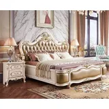 Xlmoebel Schlafzimmer-Set Neues Set für luxuriöses Schlafzimmer: 3-teiliges Bett, (Bett + 2x Nachttische), Hergestellt in Europa weiß