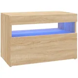 vidaXL TV-Schrank mit LED-Leuchten Sonoma-Eiche 60x35x40 cm