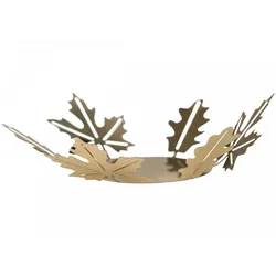 Chic Antique Blatt Deko für Teelichthalter, Ø12 cm, gold