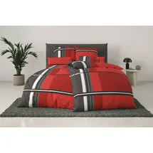 OTTO home Cassia Karo Rot 135 x 200 cm + 2 x 40 x 80 cm