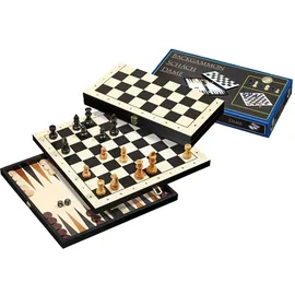 Philos Reise Schach Backgammon Dame Set