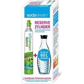 SodaStream CO2-Zylinder + Glaskaraffe 0,6 l schwarz