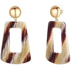 Lulu & Jane Ohrhänger Metall-Legierung Acryl in Gelbgold 63,5 mm Damen 