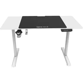 [pro.tec]® Höhenverstellbarer Tisch Pomona elektrisch 110x60cm Weiß