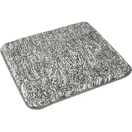 MY HOME Badematte MY HOME "Sanremo, Badvorleger, Badezimmer Teppich, sehr weich" Gr. 3, grau (graumeliert), H:30mm, Polyester, Badematten, Badematte, Badteppich, unifarben, rechteckig, rund & als 3-tlg. Set erhältlich